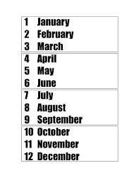 The months of the year